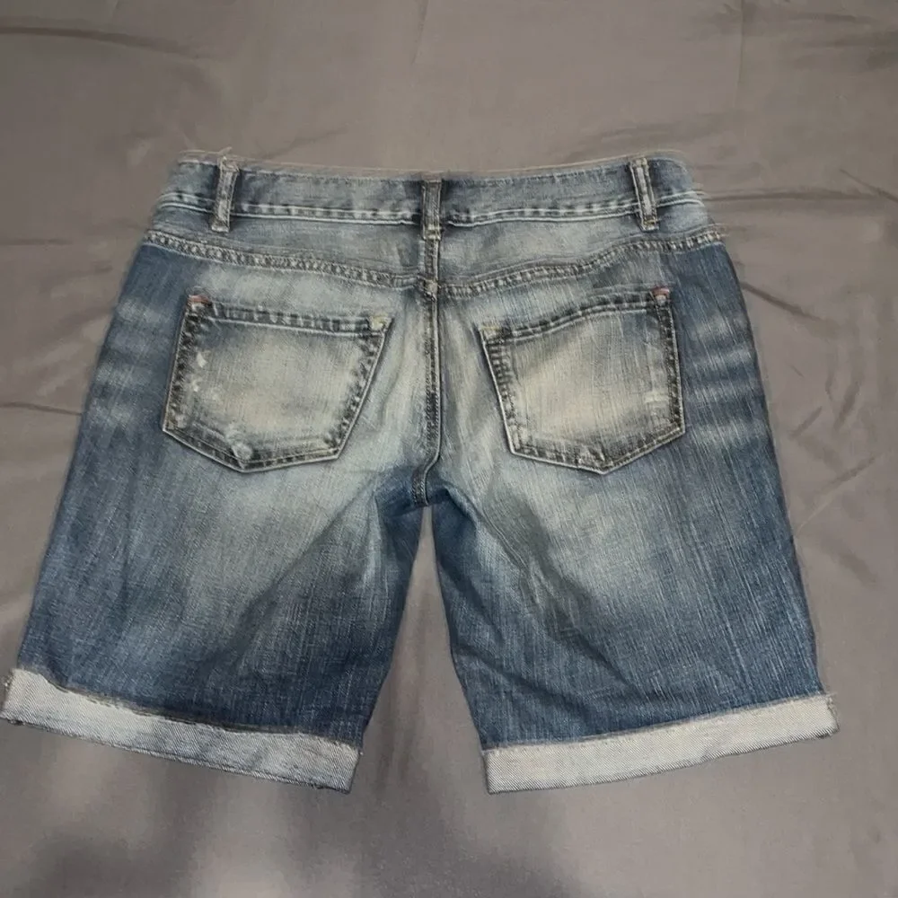 LOFT Distressed Denim Short  - Picture 2 of 5